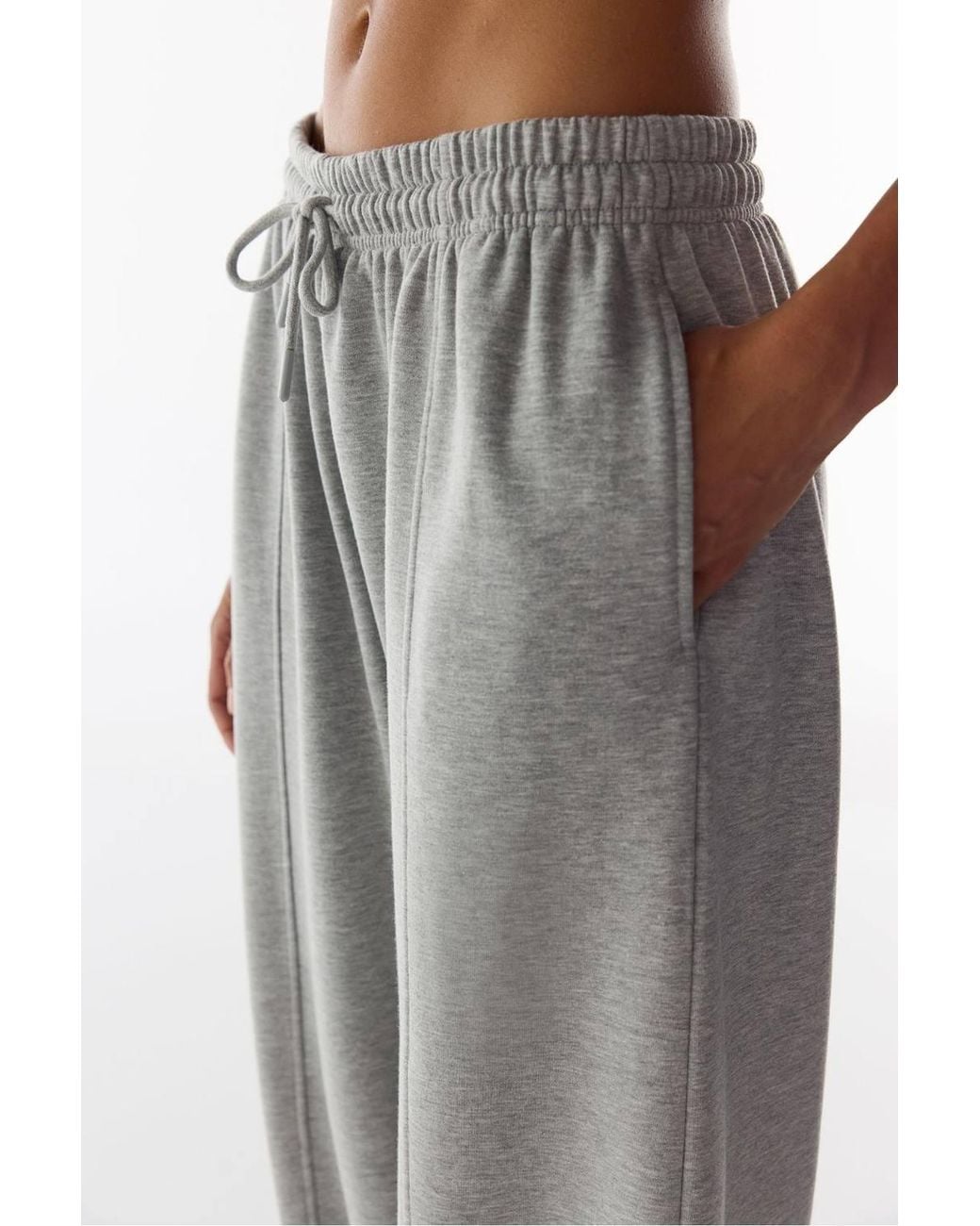 Penti Pink Stitch Detail Brushed Balloon Cut Sweatpants