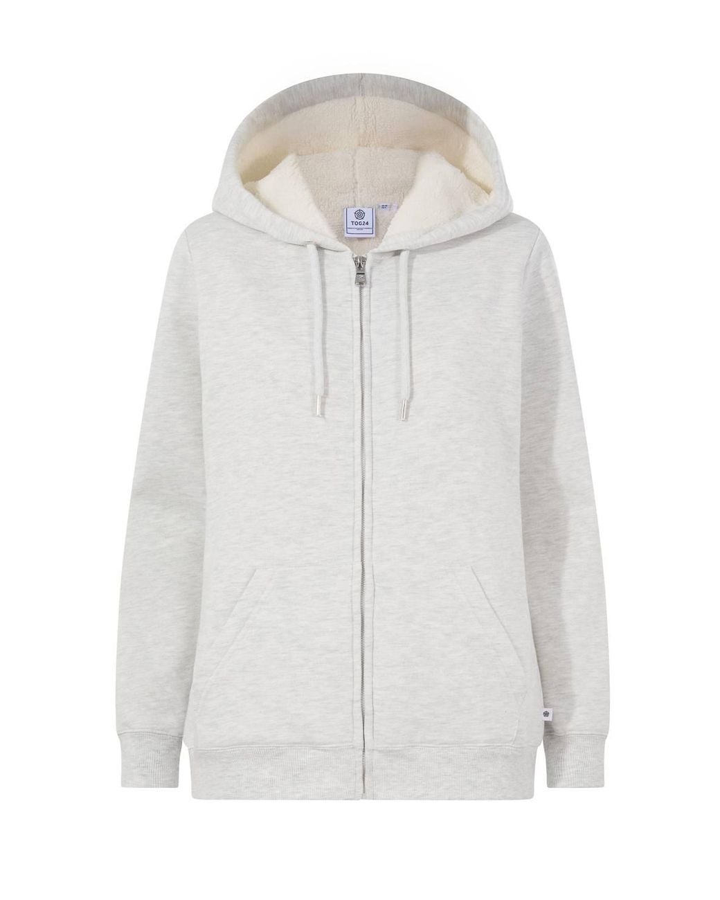 TOG24 Natural 'Bradshaw' Supersoft Sherpa Lined Zip Hoodie