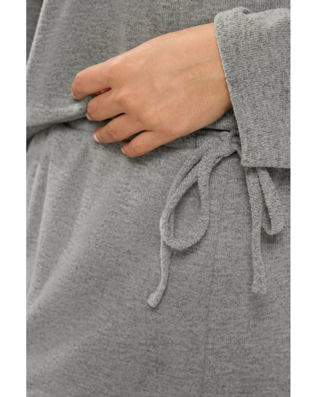 Yours Gray Tie Waist Wide Leg Trousers
