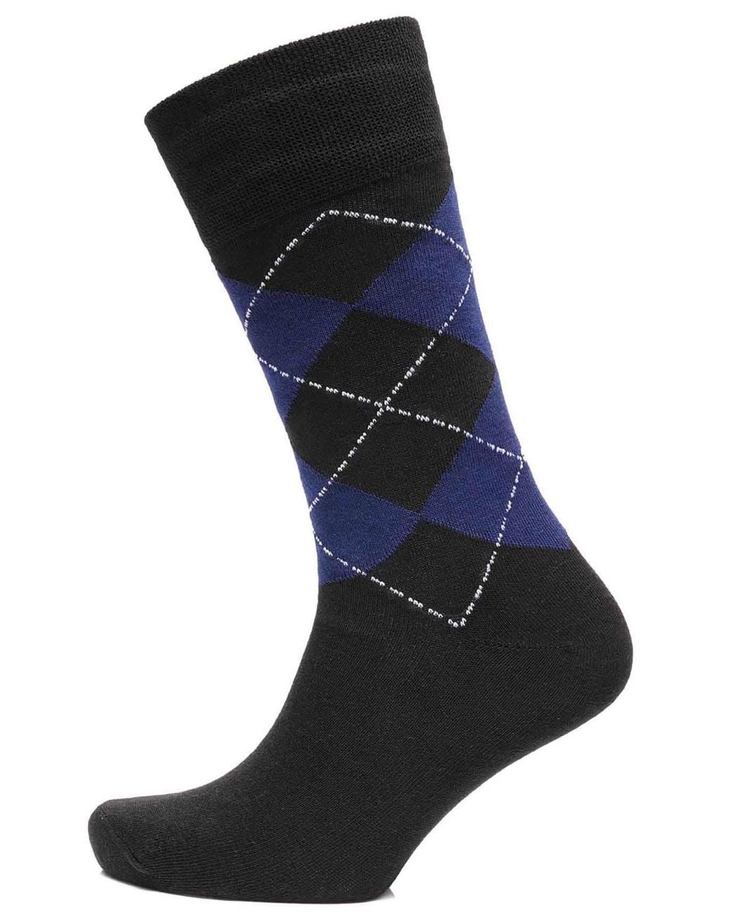 Chums Black 6 Pack Argyle Sock for men