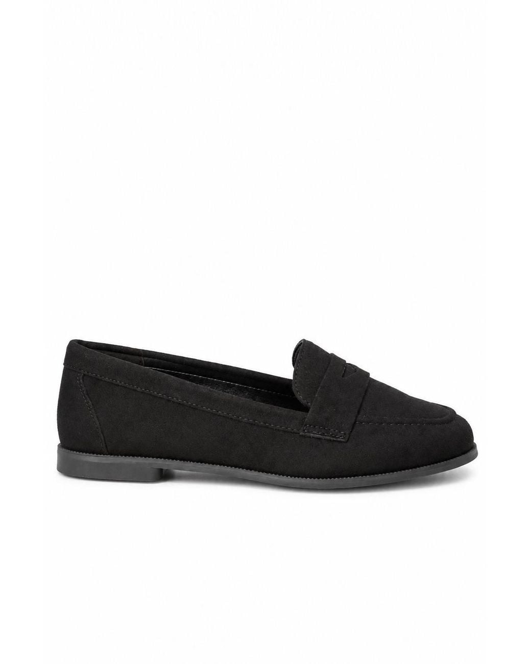 Spot on Black Ee Wide Fit Classic Loafer Shoes