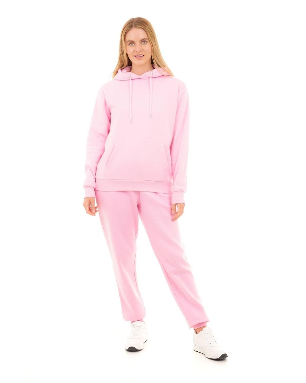 Smart Living Pink Soft & Cozy Over The Head Pullover Cotton Blend Hoodie