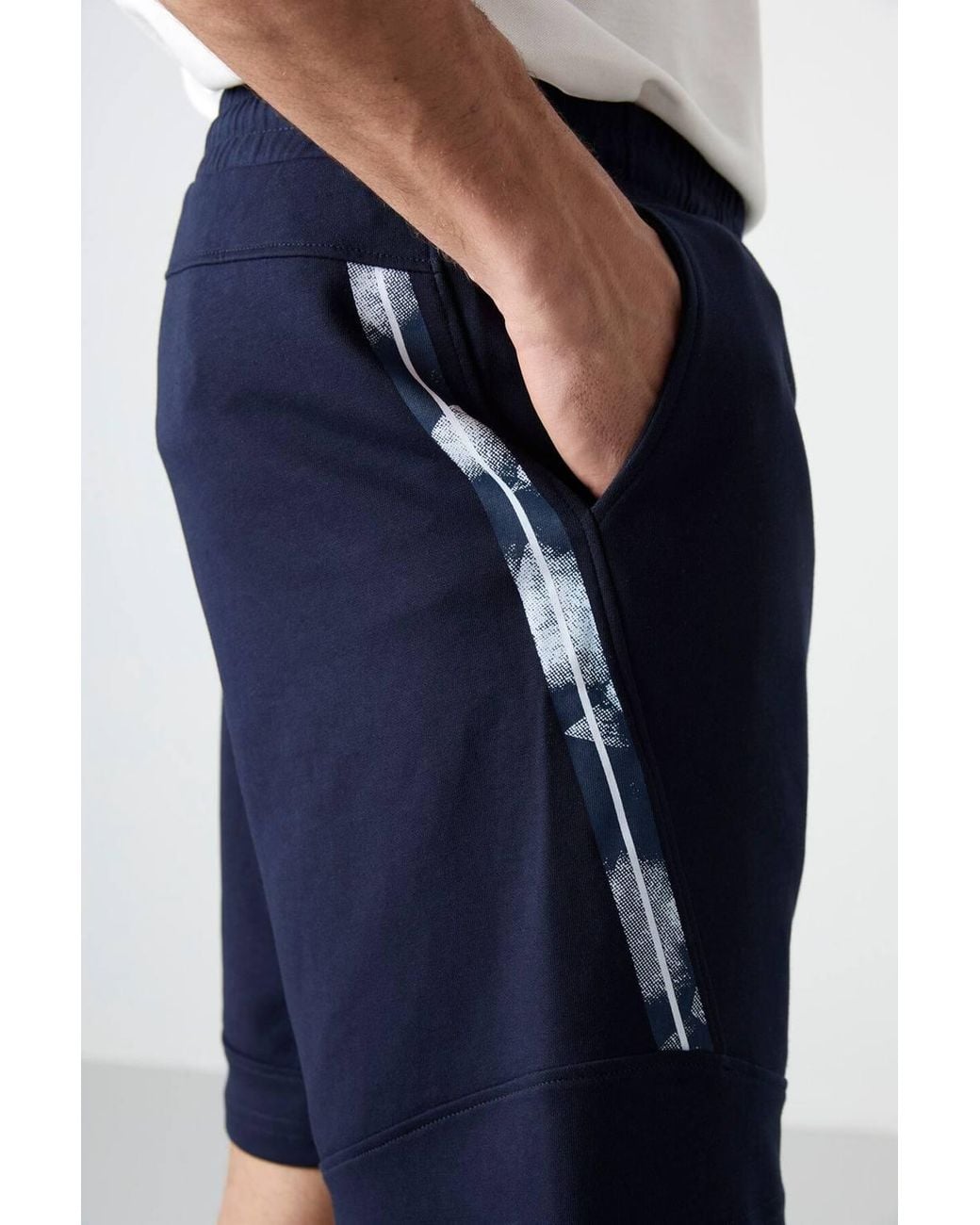 TOMMY LIFE Blue Pull-On Sweat Shorts for men
