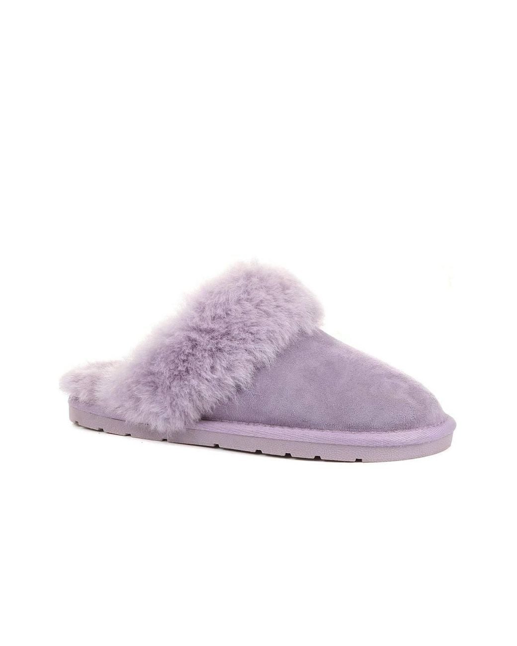 Jones Bootmaker Purple Bella-Rose Sheepskin Mule Slippers