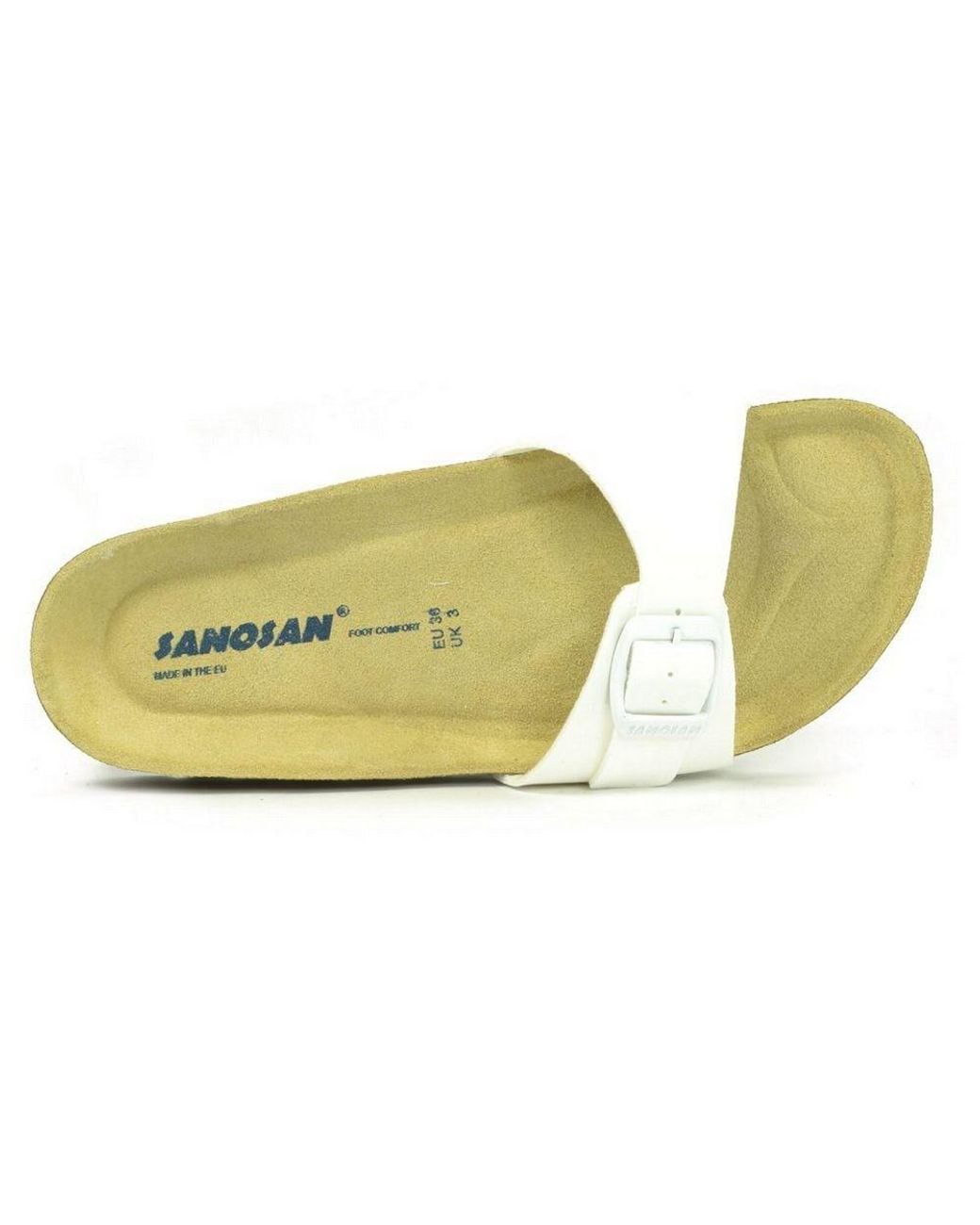 Sanosan White Malaga Lacquered Sandals