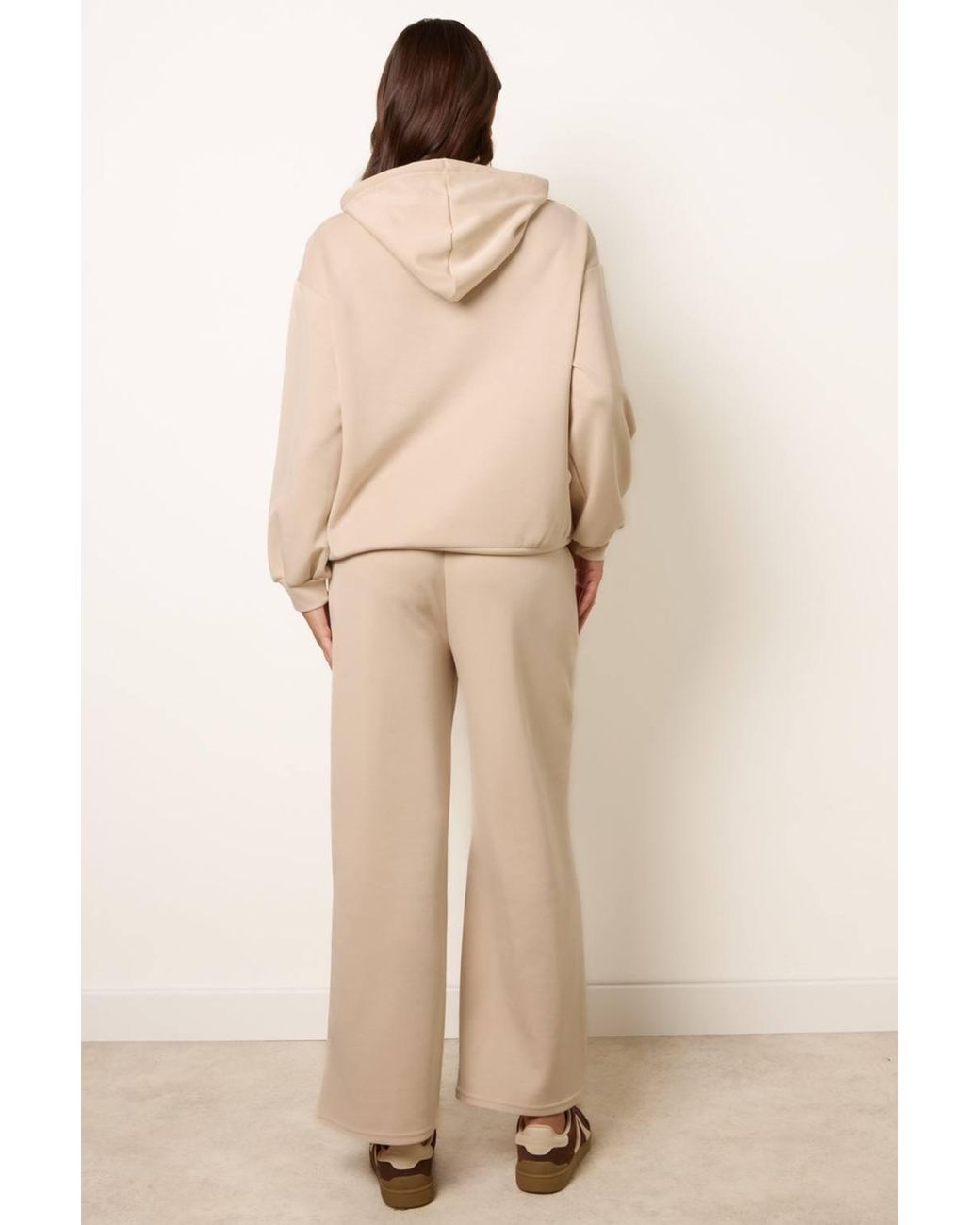 Blue Vanilla Natural Elasticated Waist Long Sleeve Round Neck Top & Trousers Set