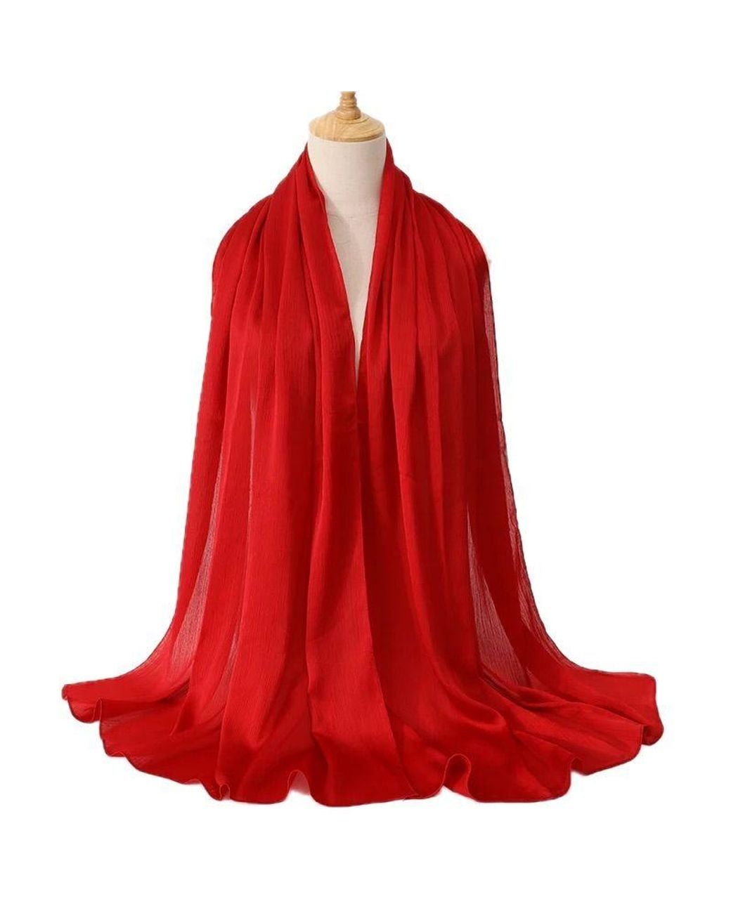 Lemon Daisy Accessories Red Nada Lightweight Wedding Guest Luxury Scarf