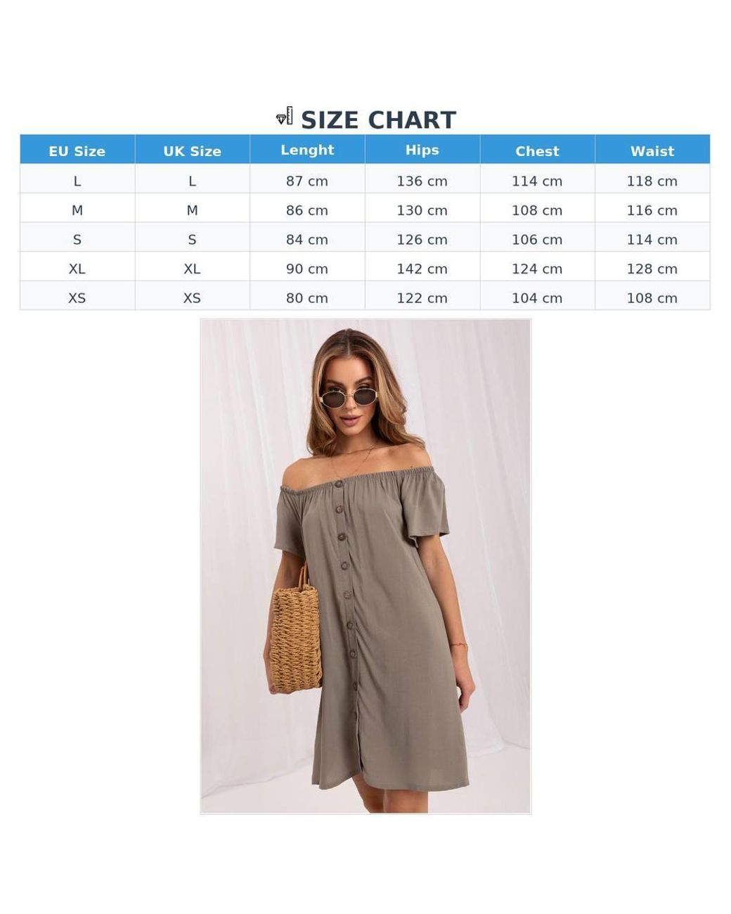 Love Lace Brown Viscose Oversized Short Sleeve Bardot Dress