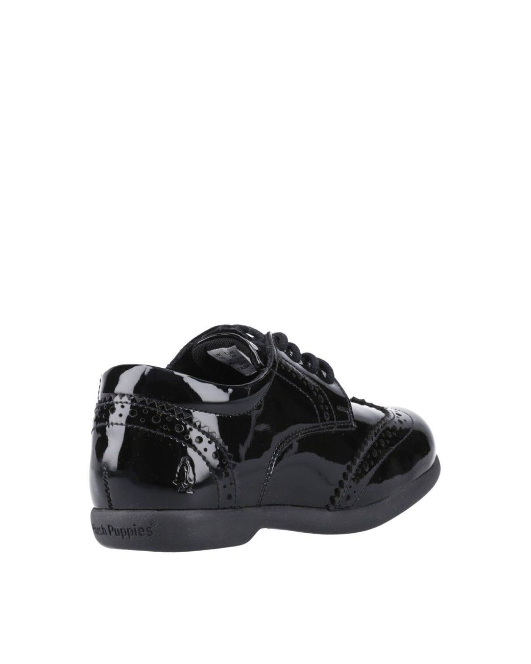 Hush Puppies Black Bridget Patent Junior Shoe