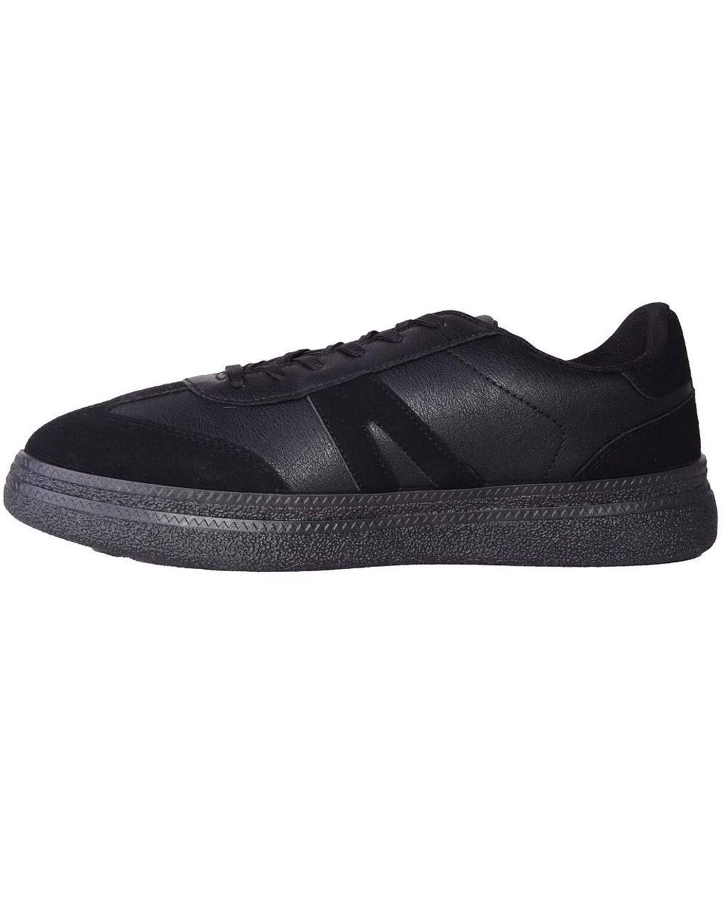 Absolute Footwear Blue Lace Up Two Tone Casual Fashion Trainer