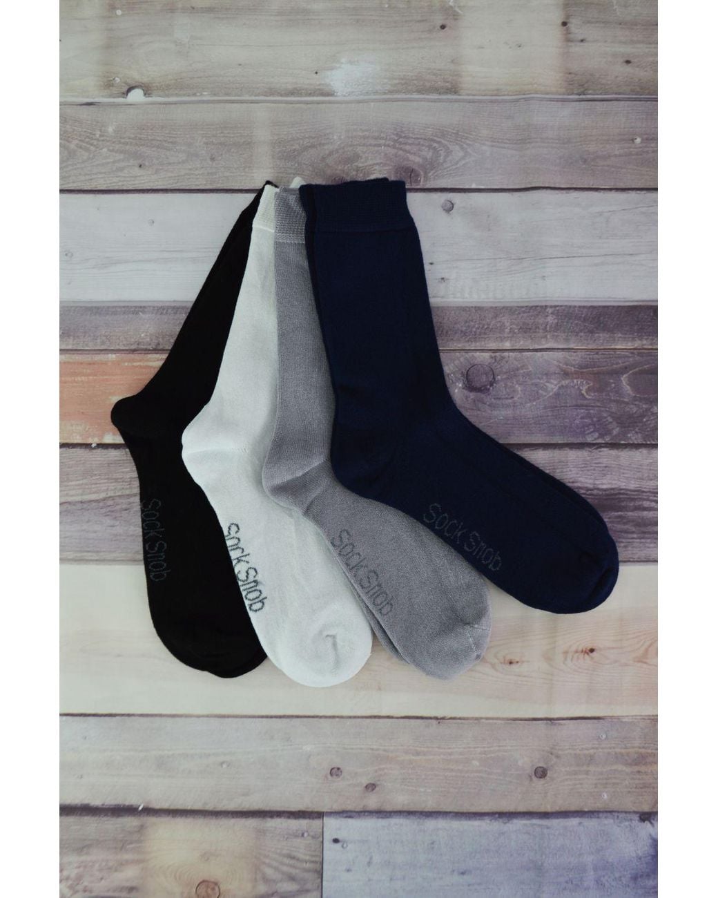 Sock Snob White 6 Pack & Super Soft Breathable Bamboo Socks for men