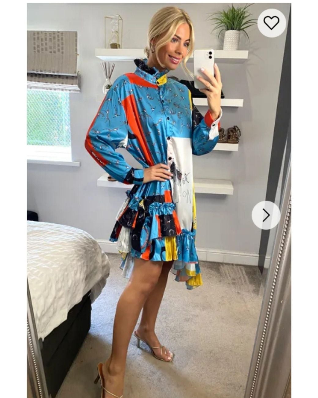 CY Blue High Low Hem Shirt Dress