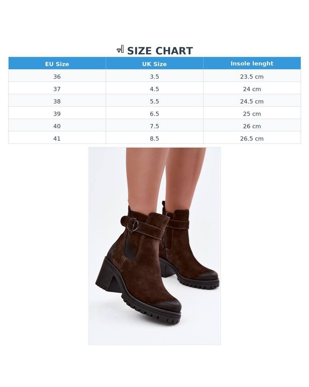 Love Lace Brown Winter Chunky Suede Biker Boots With Zip