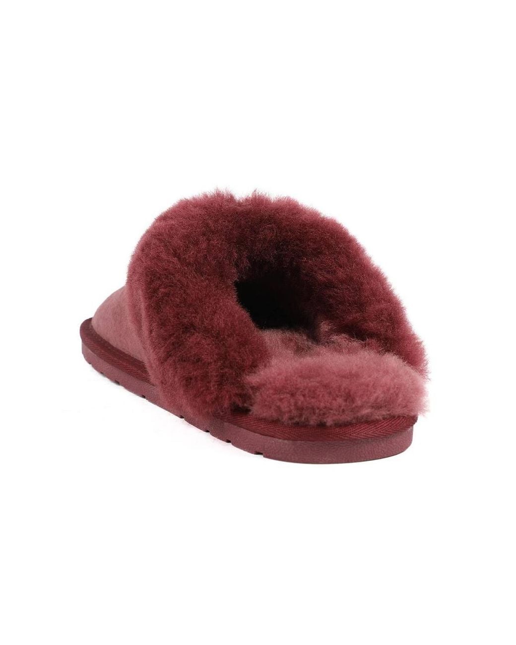 Jones Bootmaker Red Bella-Rose Sheepskin Mule Slippers