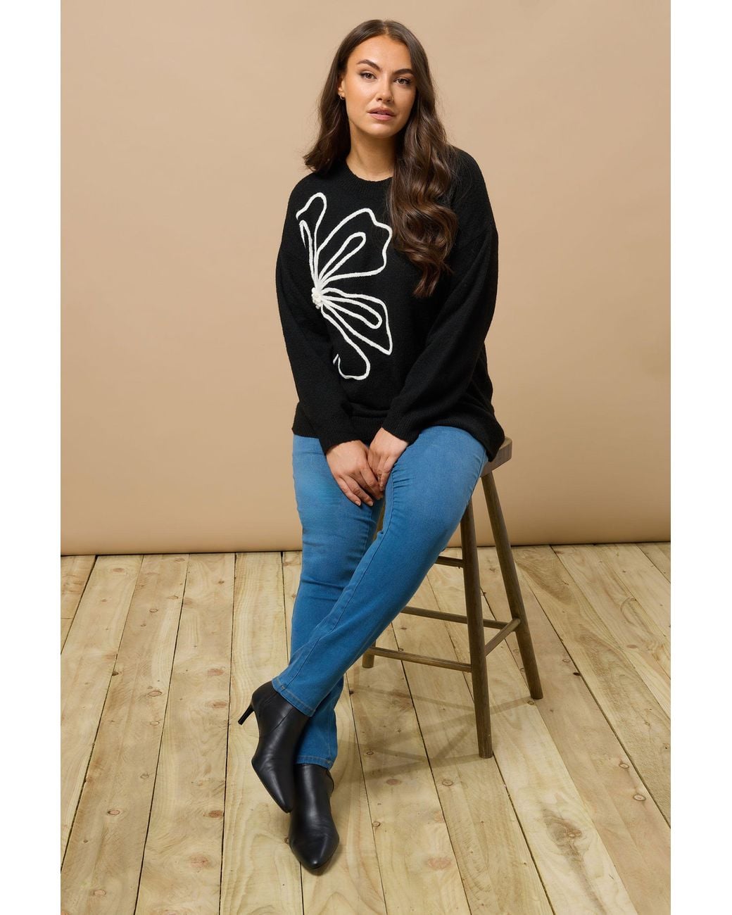 Evans Blue High Waisted Skinny Jeans