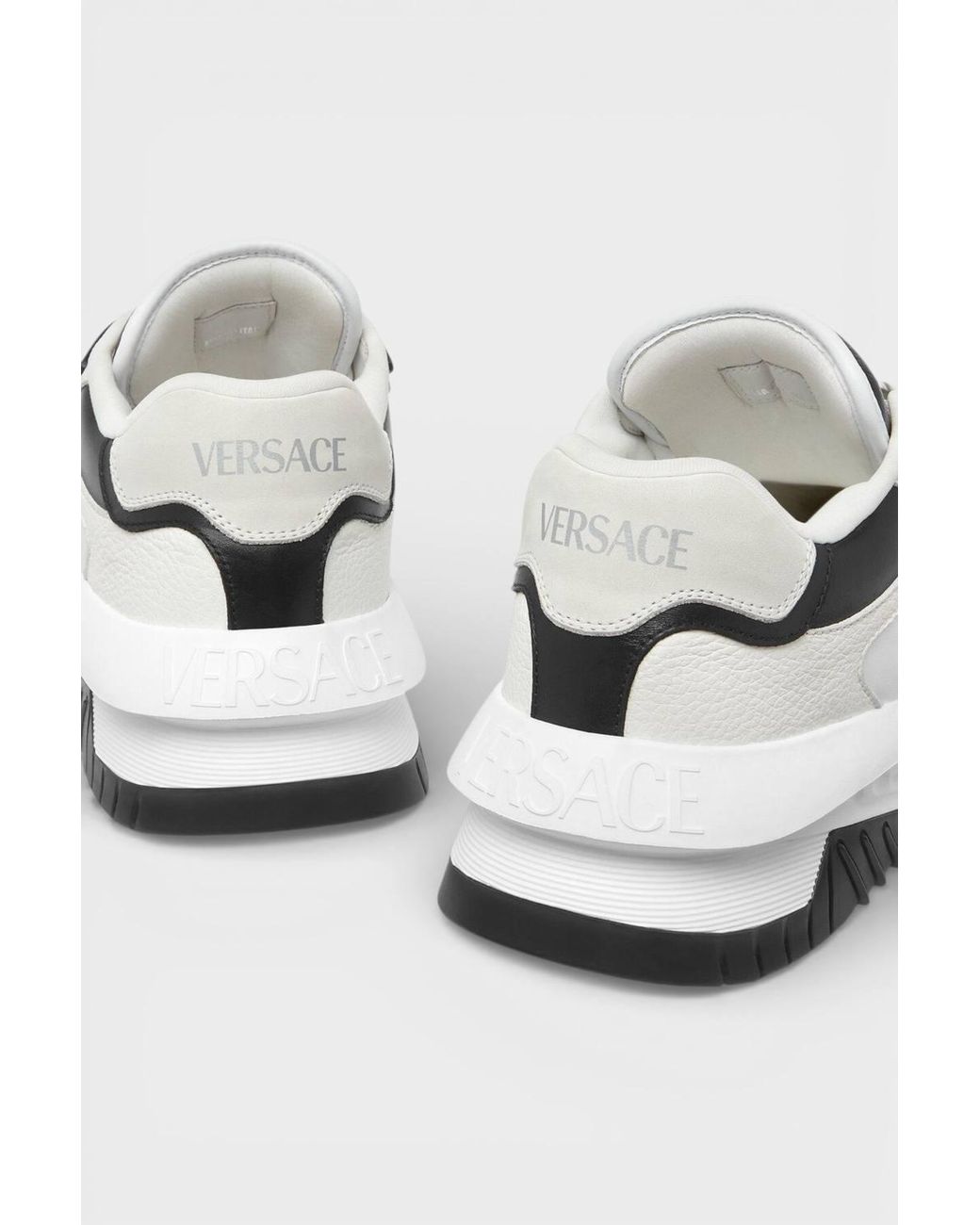 Versace White Greca Odissea Sneaker Palladium for men