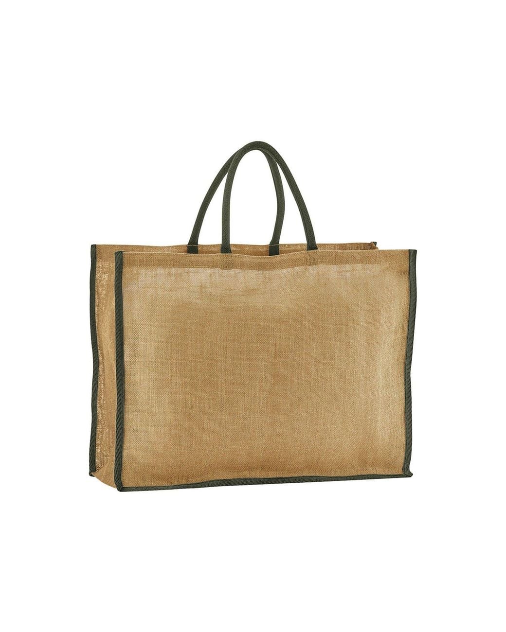 Westford Mill Natural Contrast Starched Jute Tote Bag