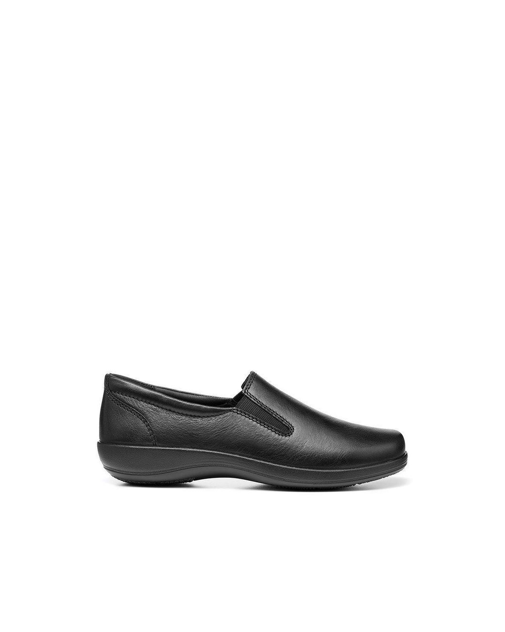 Hotter Black Extra Wide 'Glove Ii' Slip On Shoes