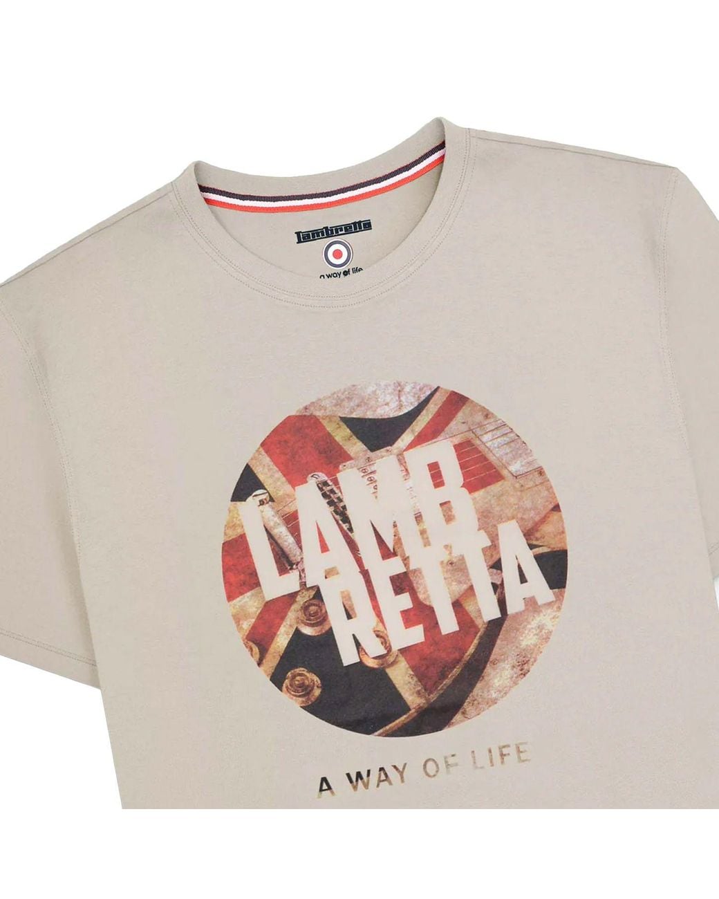 Lambretta Gray Union Jack T-Shirt for men