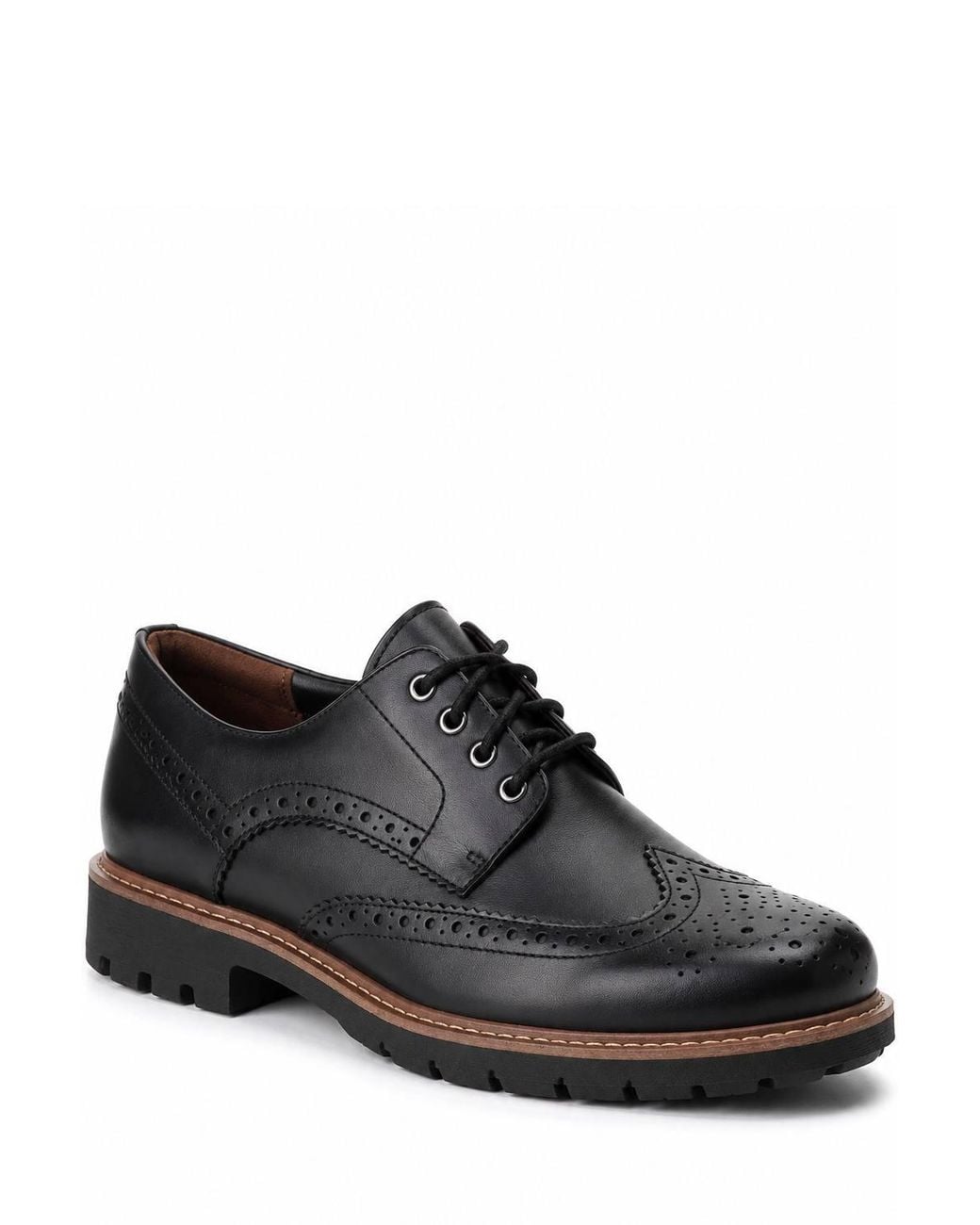 Thomas Blunt Black Formal Leather Brogues Batcombe Wing for men