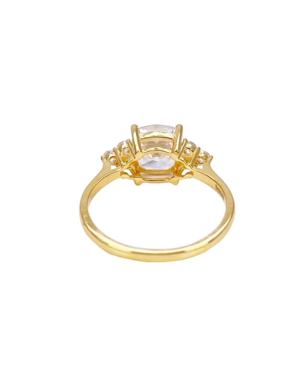 Raina Jewels White 22Ct Cushion Cut Cubic Zirconia Engagement Ring 7Mm Width