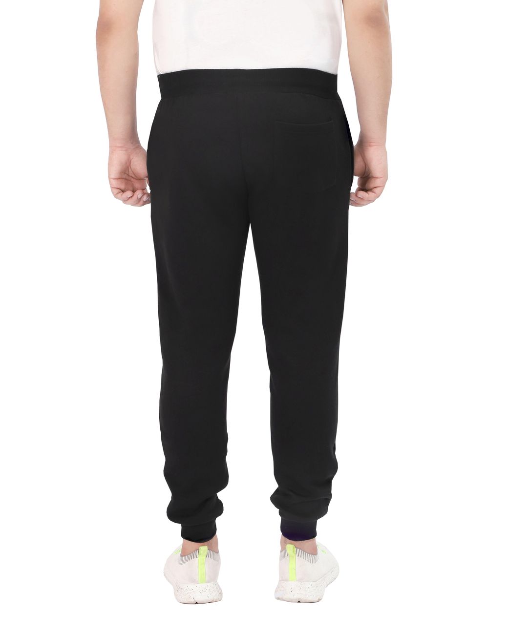 Smart Living Black Slim Leg Jogging Bottoms With Cuffed Hem & Pockets for men