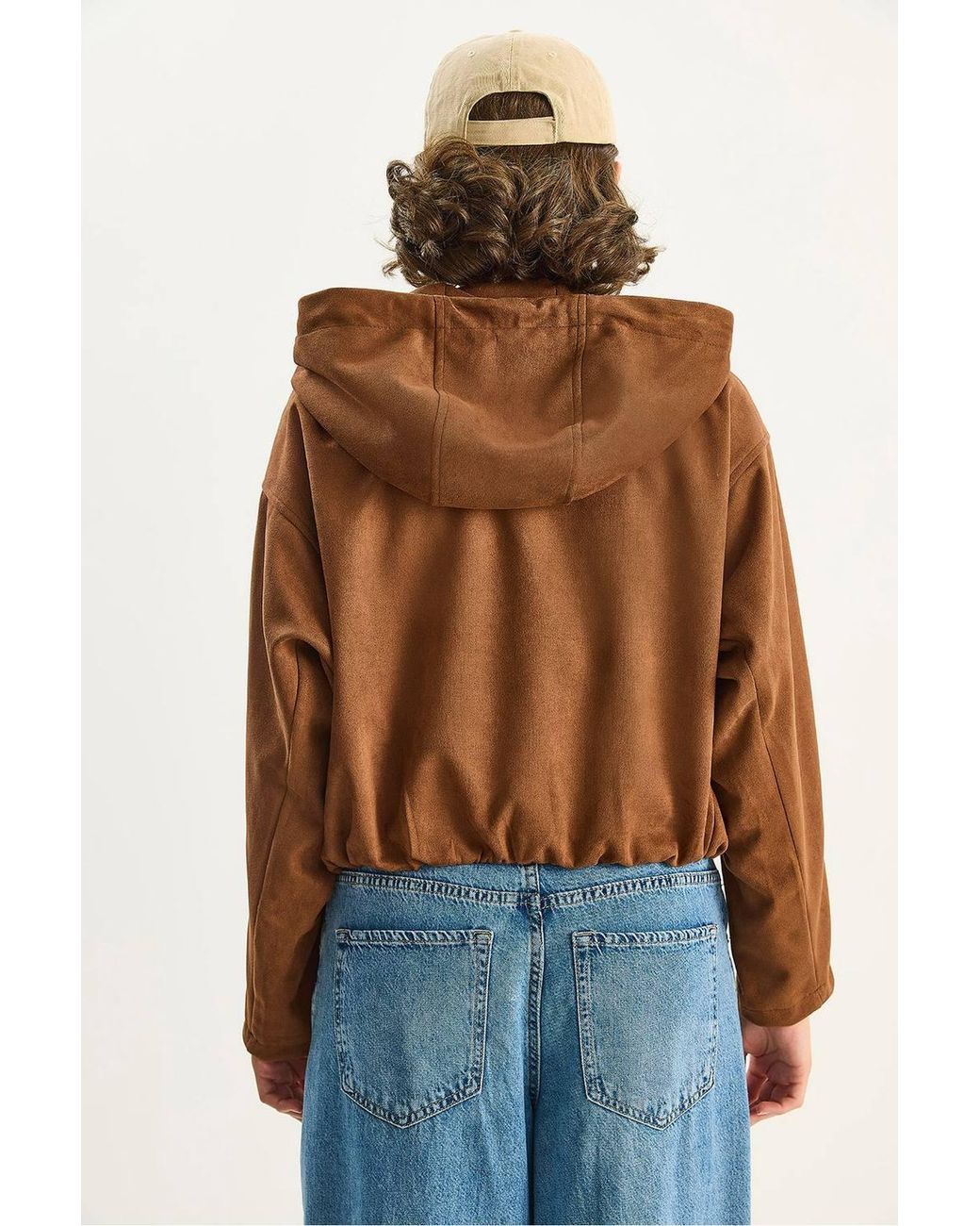 Bianco Lucci Blue Hooded Zipper Jacket