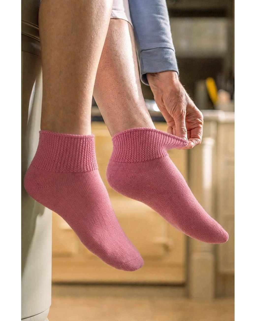 IOMI Black 3 Pack Bamboo Diabetic Ankle Socks Socks for men