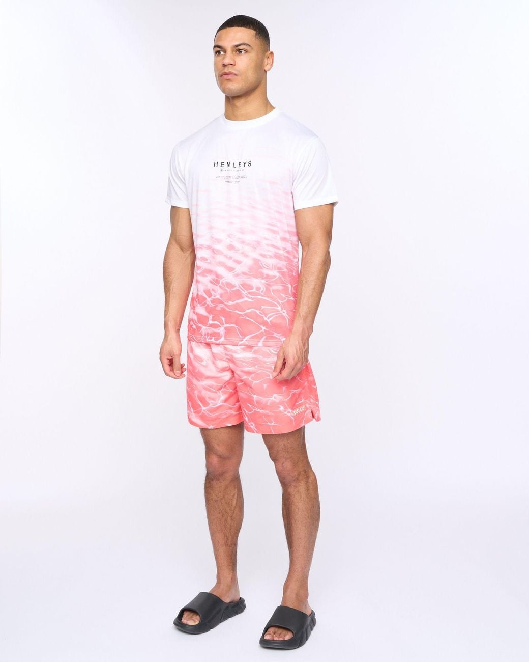 Henleys Pink Henpool Swim Shorts for men