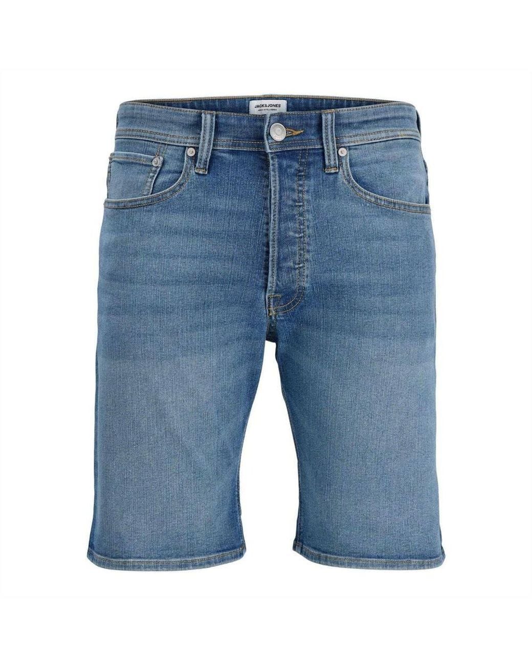 Jack & Jones Blue Rick Denim Slim Shorts for men
