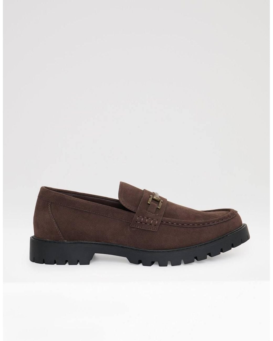 Threadbare Brown Faux Suede Slip On Loafer for men