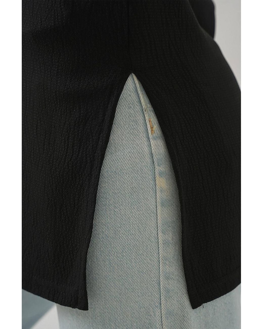 Bigdart Black Textured Crew Neck Short Sleeve T-Shirt