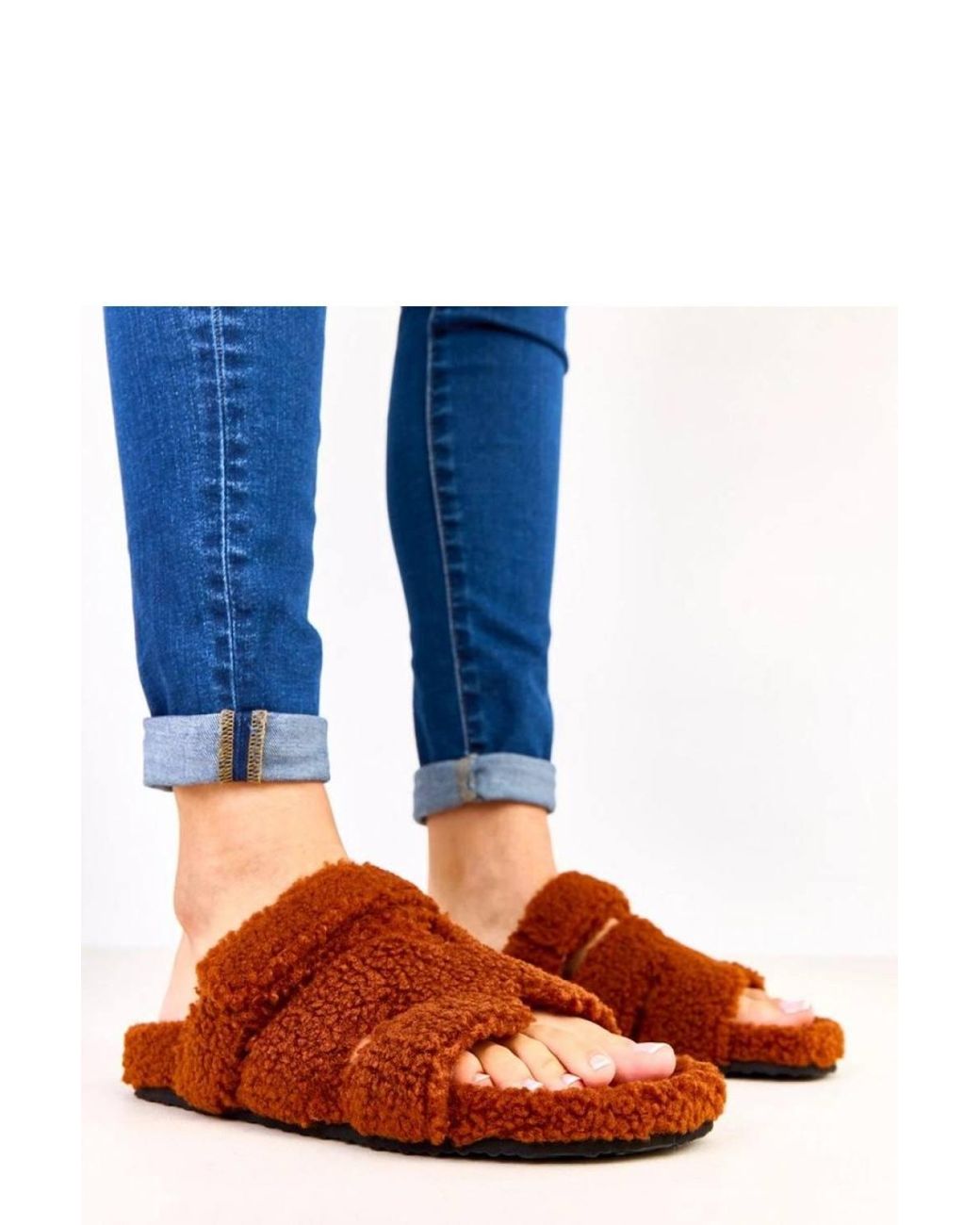 Love Lace Blue Felissa Open Front Furry Slippers For Cozy Home Comfort