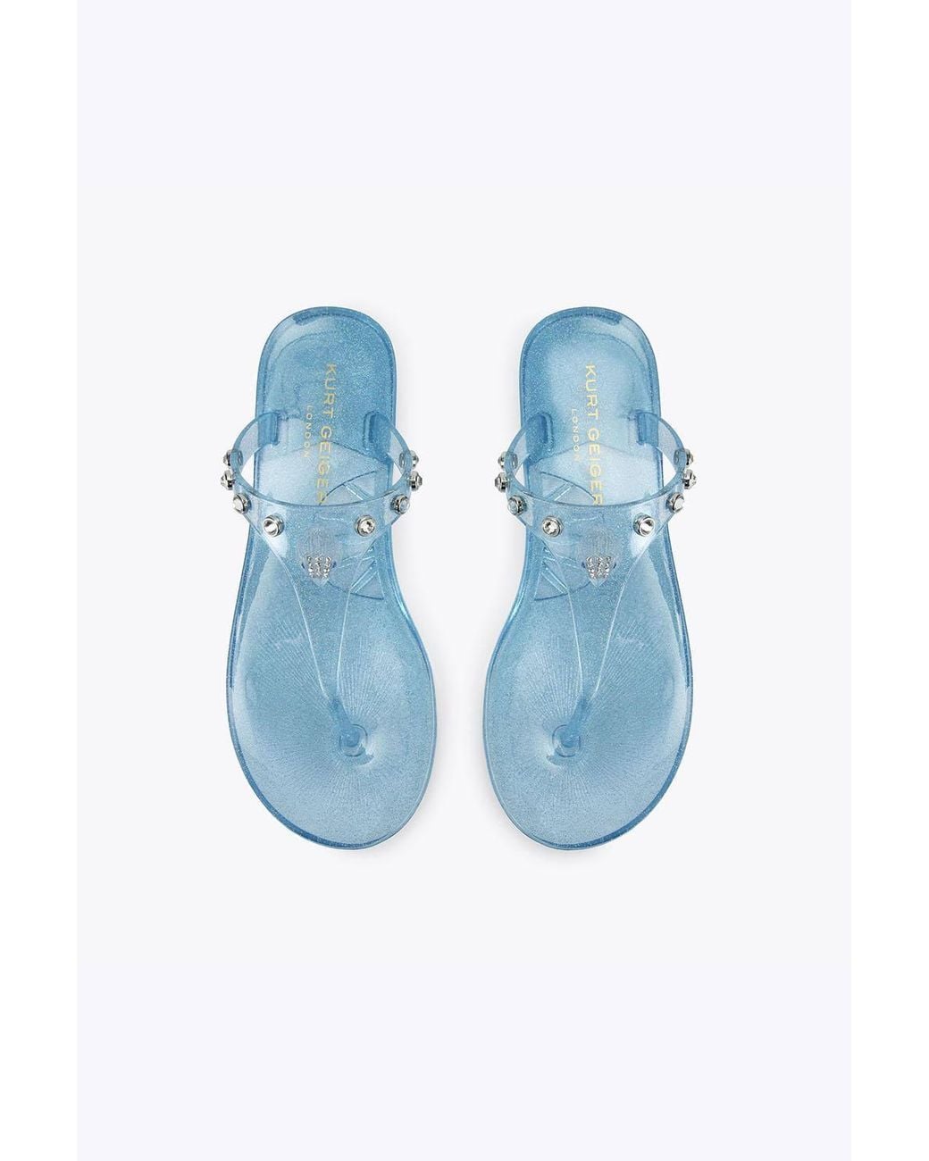 Kurt Geiger Blue 'Maddison T Bar' Sandals