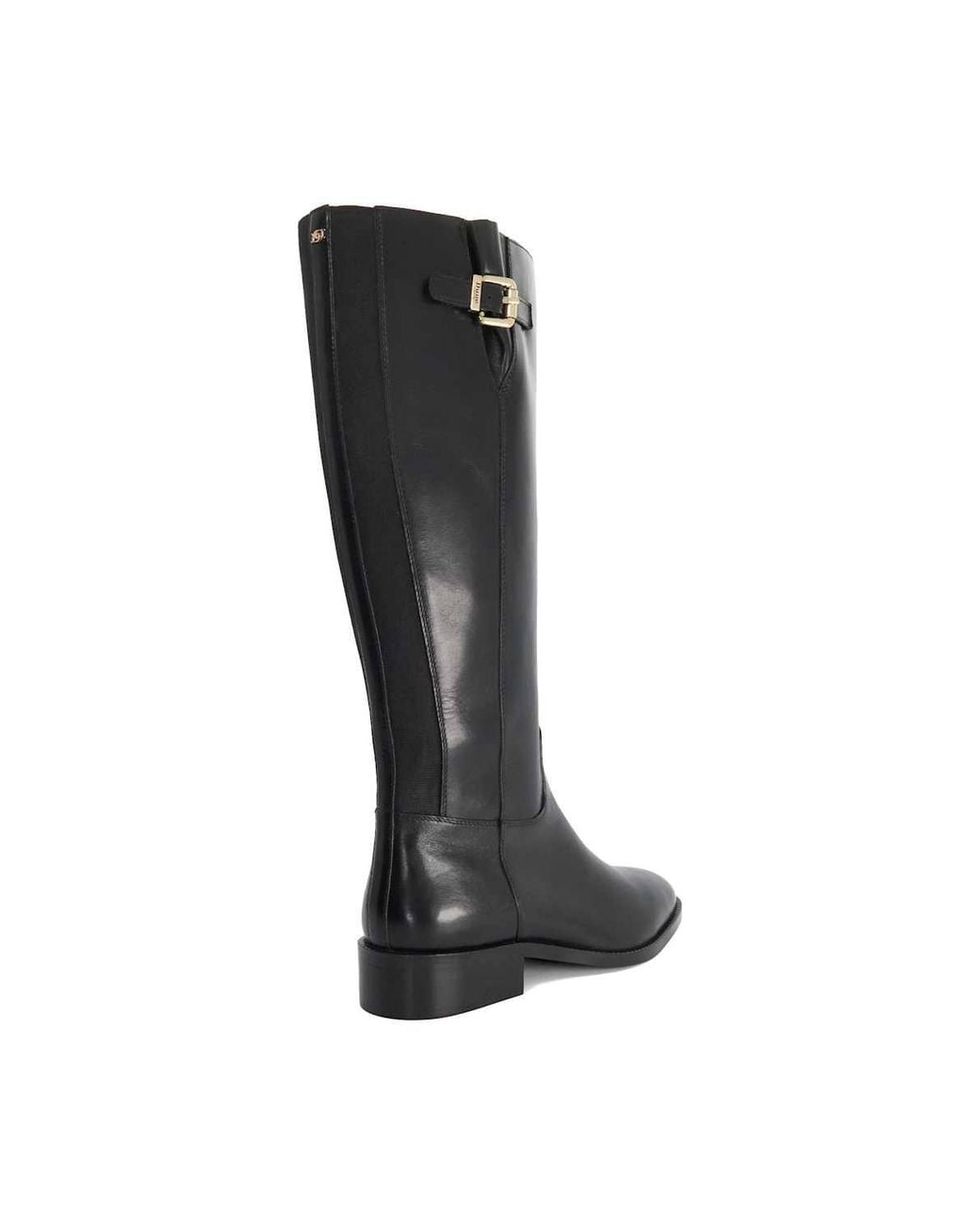 Dune Black Wide Fit 'Tali' Leather Knee High Boots