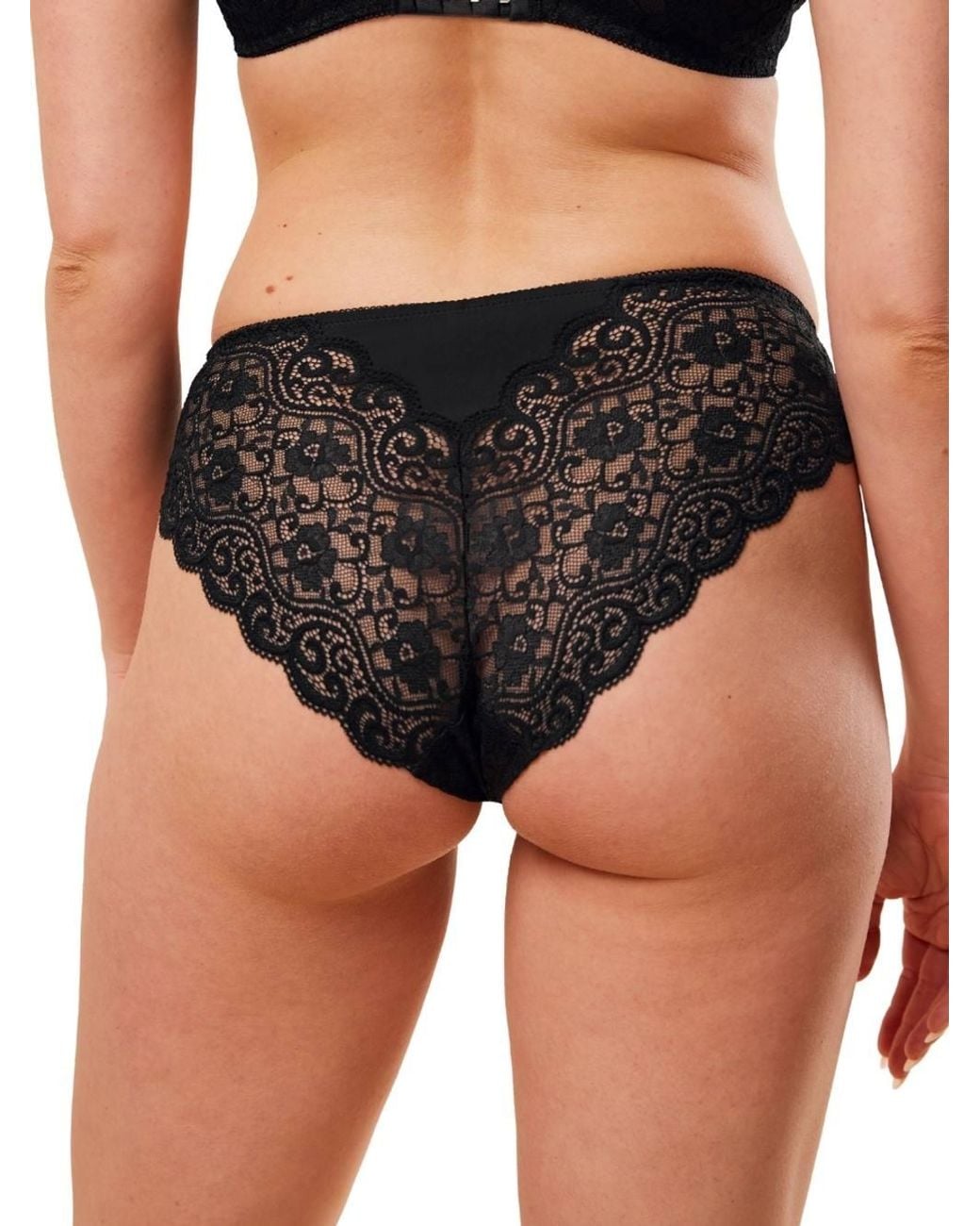 Triumph Black Amourette High Leg Tai