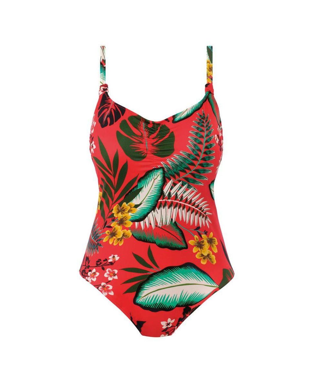 Fantasie Red Vilamoura Scoop Neck Swimsuit