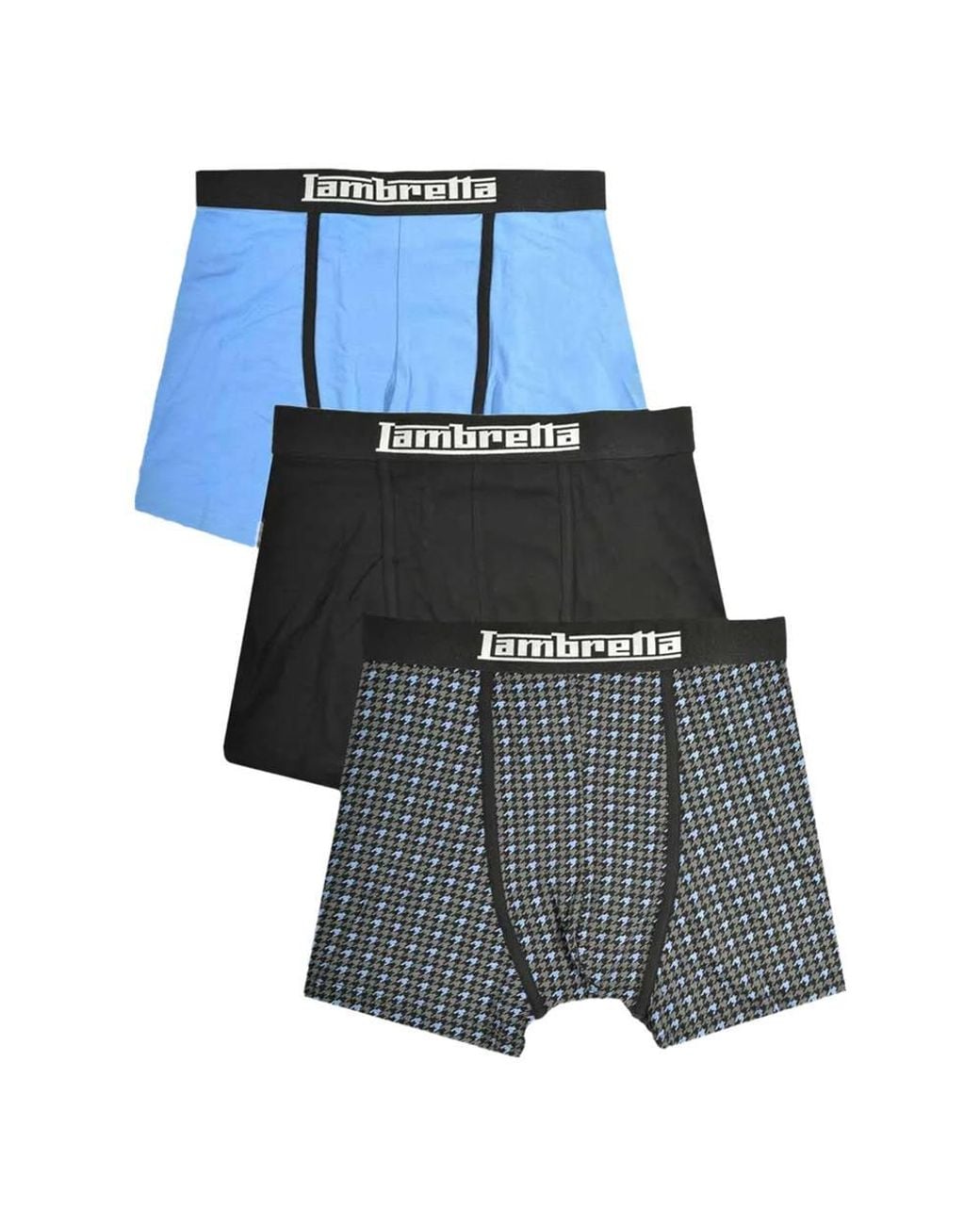 Lambretta Blue Boxer Shorts (Pack Of 3) for men