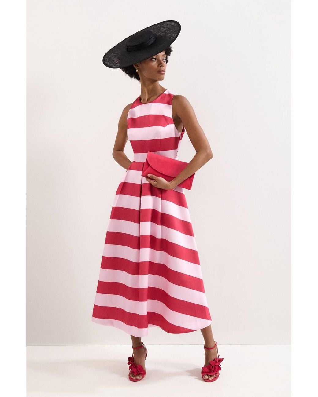 Phase Eight Red Petite Kiria Midi Dress