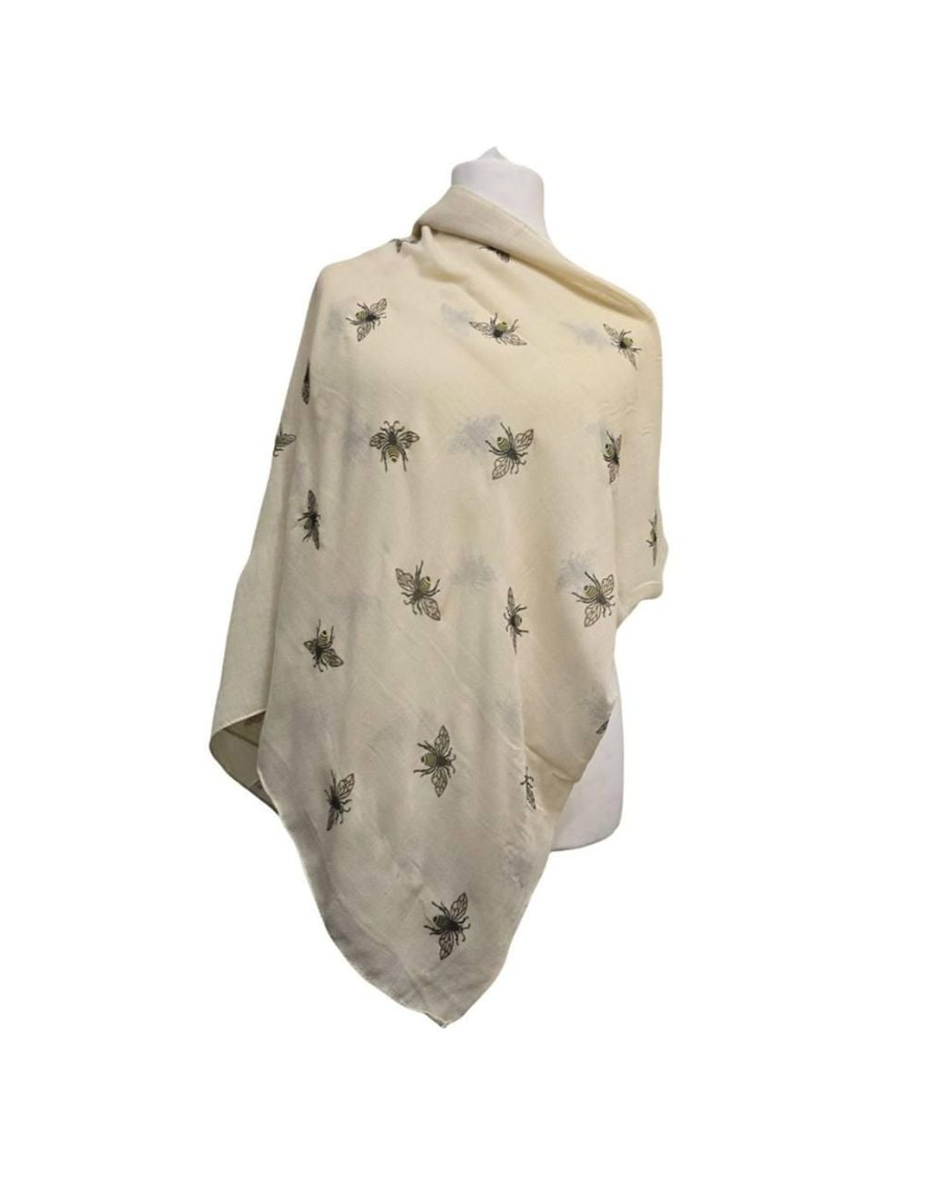 Love EMVY Natural Lightweight Glitter Bee Scarf
