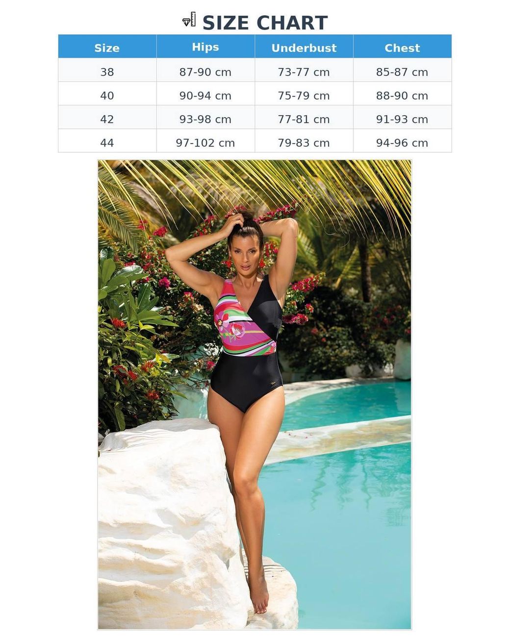 KDMD Red One Piece Swimsuit Tummy Control Wide Straps