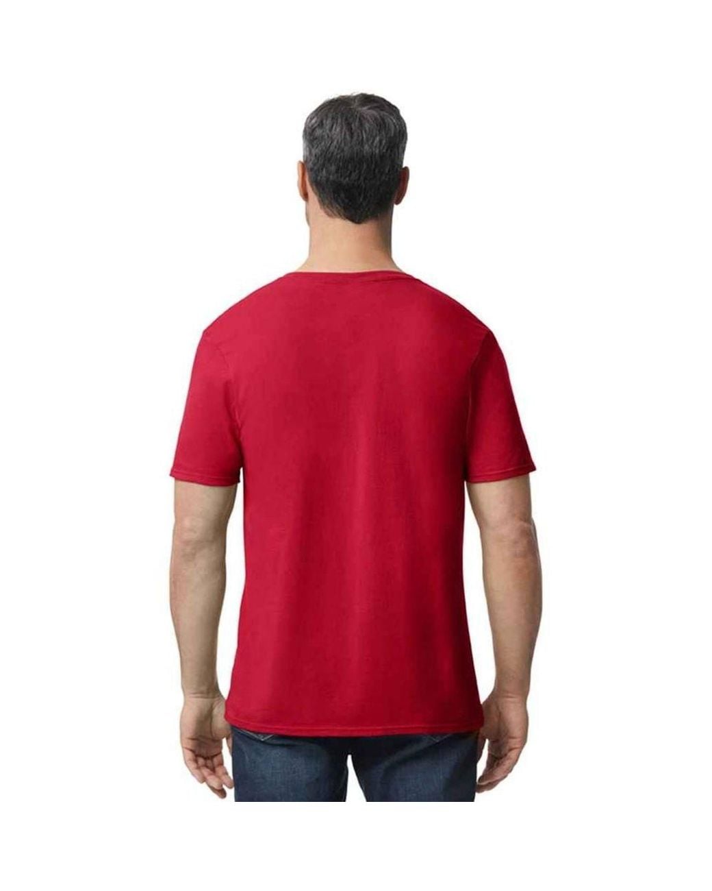 Gildan Red Softstyle V Neck T-Shirt for men