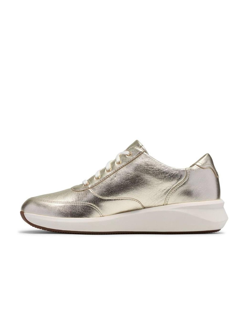 Clarks Gray Un Rio Zip Metallic Trainers, Lace Up