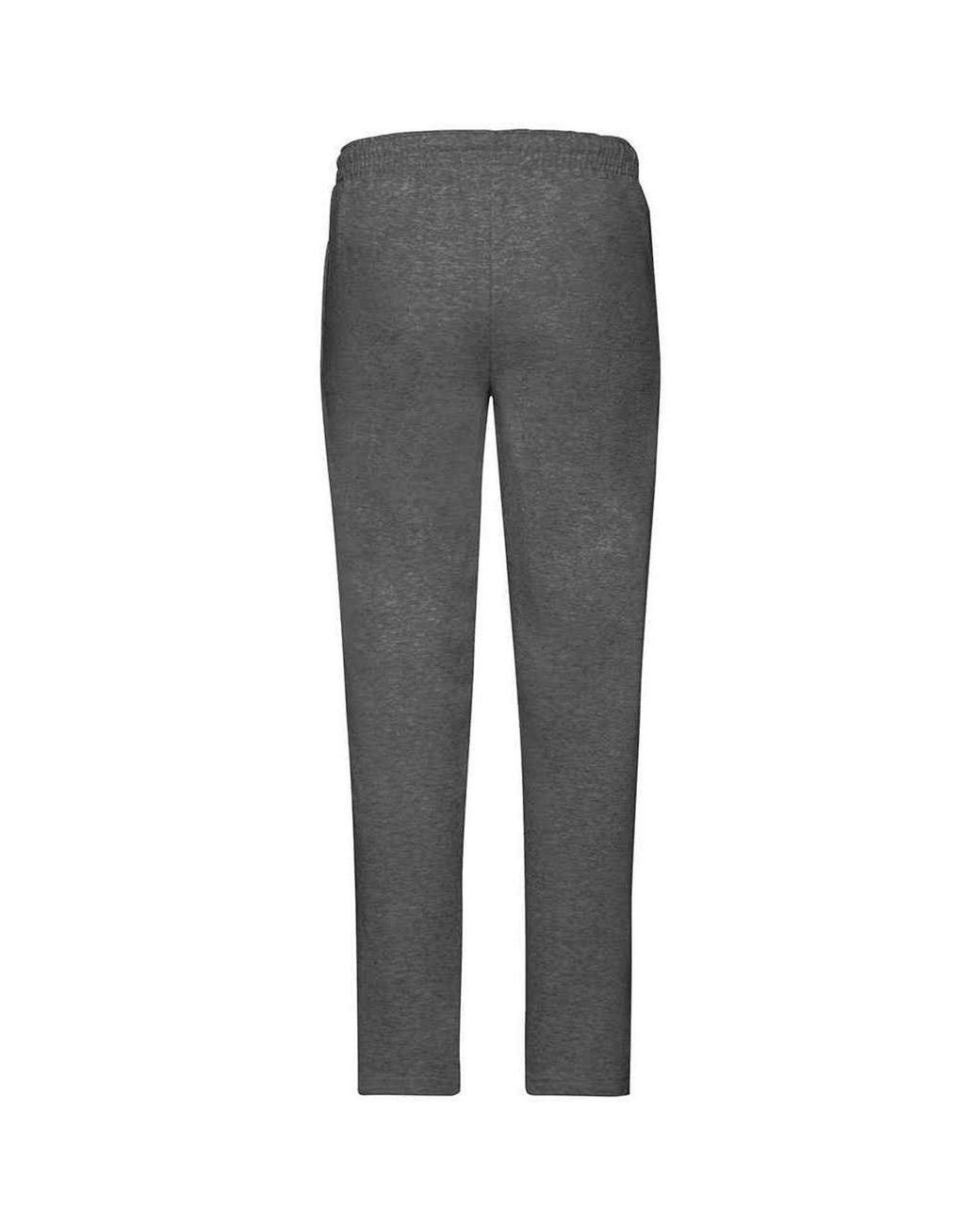 Fruit Of The Loom Gray Classic Heather Open Hem Jogging Bottoms for men