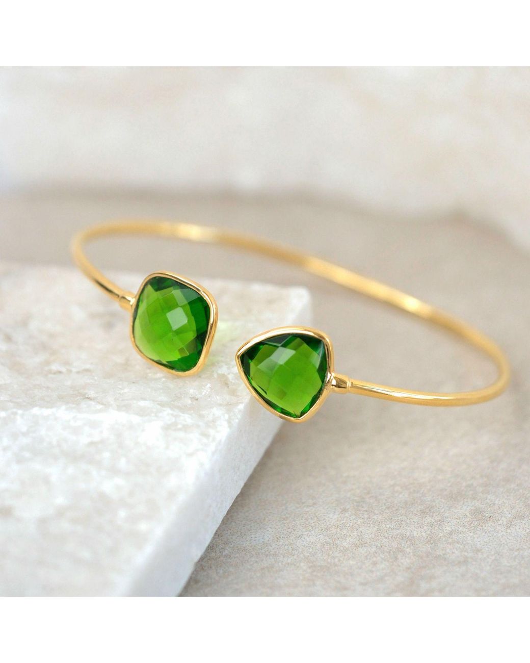 Harfi Green 18Ct Vermeil Peridot Glow August Birthstone Bracelet
