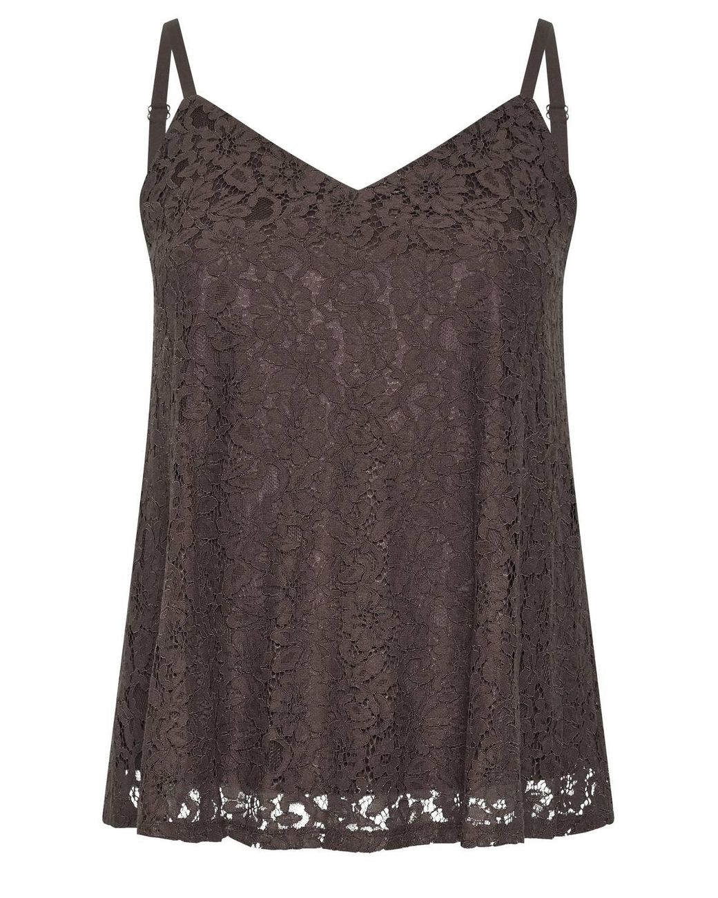 Yours Purple Lace Cami Vest Top