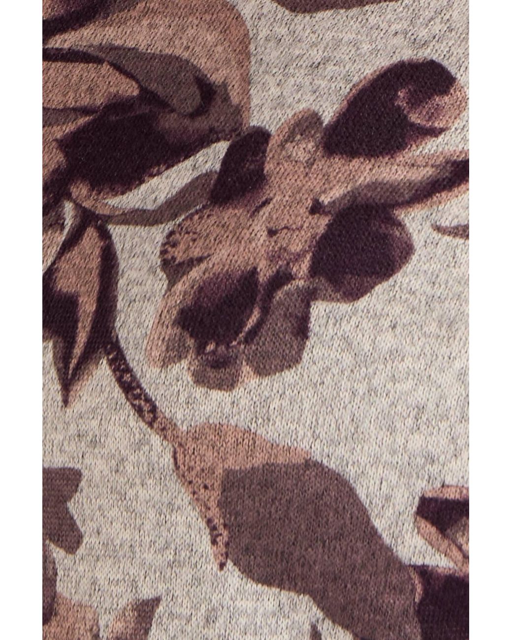 DAMART Natural Cosy Floral Print Long Sleeve Brushed Tunic