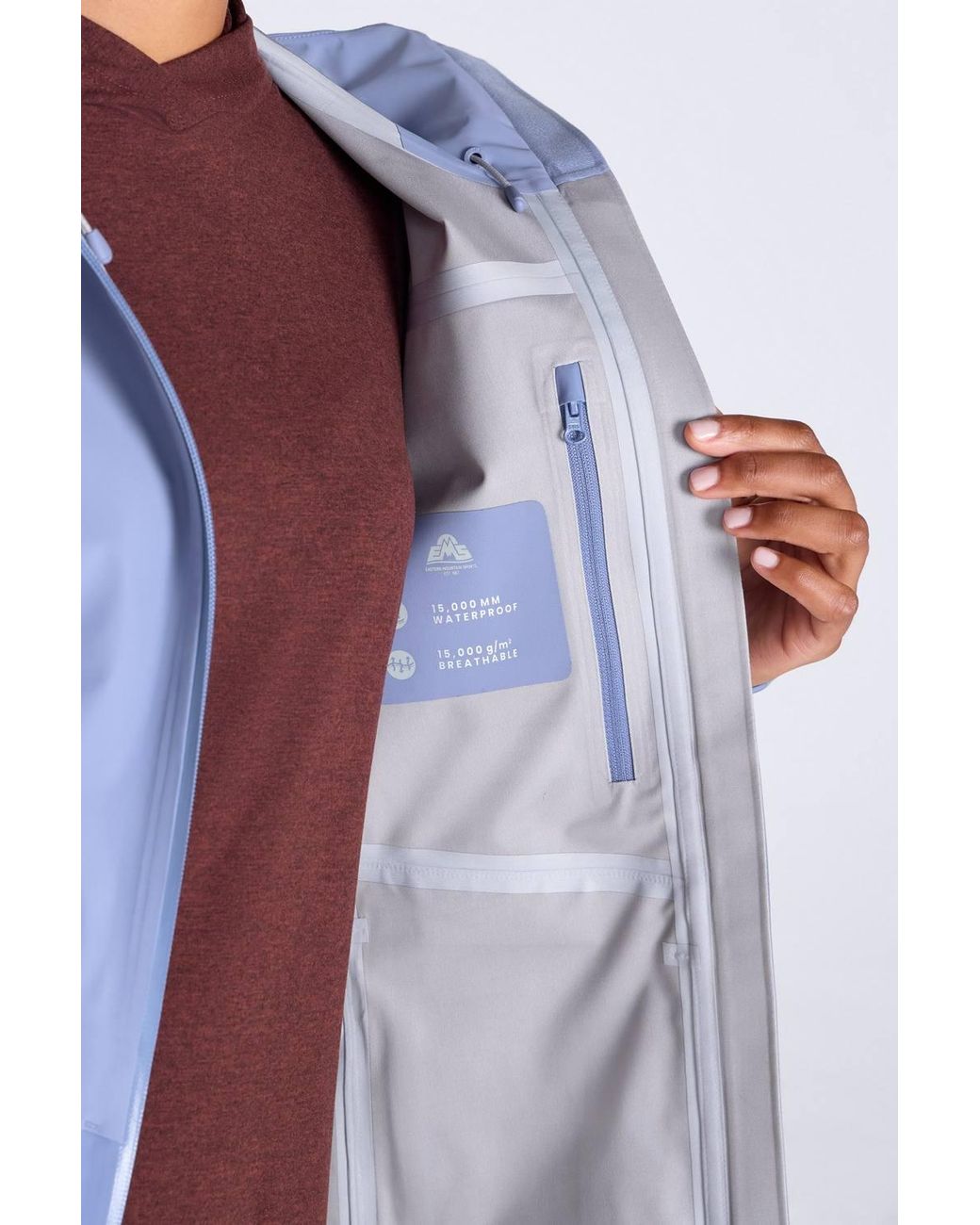 Mountain Warehouse Blue 'Hartwell' 3 Layer Waterproof Breathable Lightweight Packable Jacket