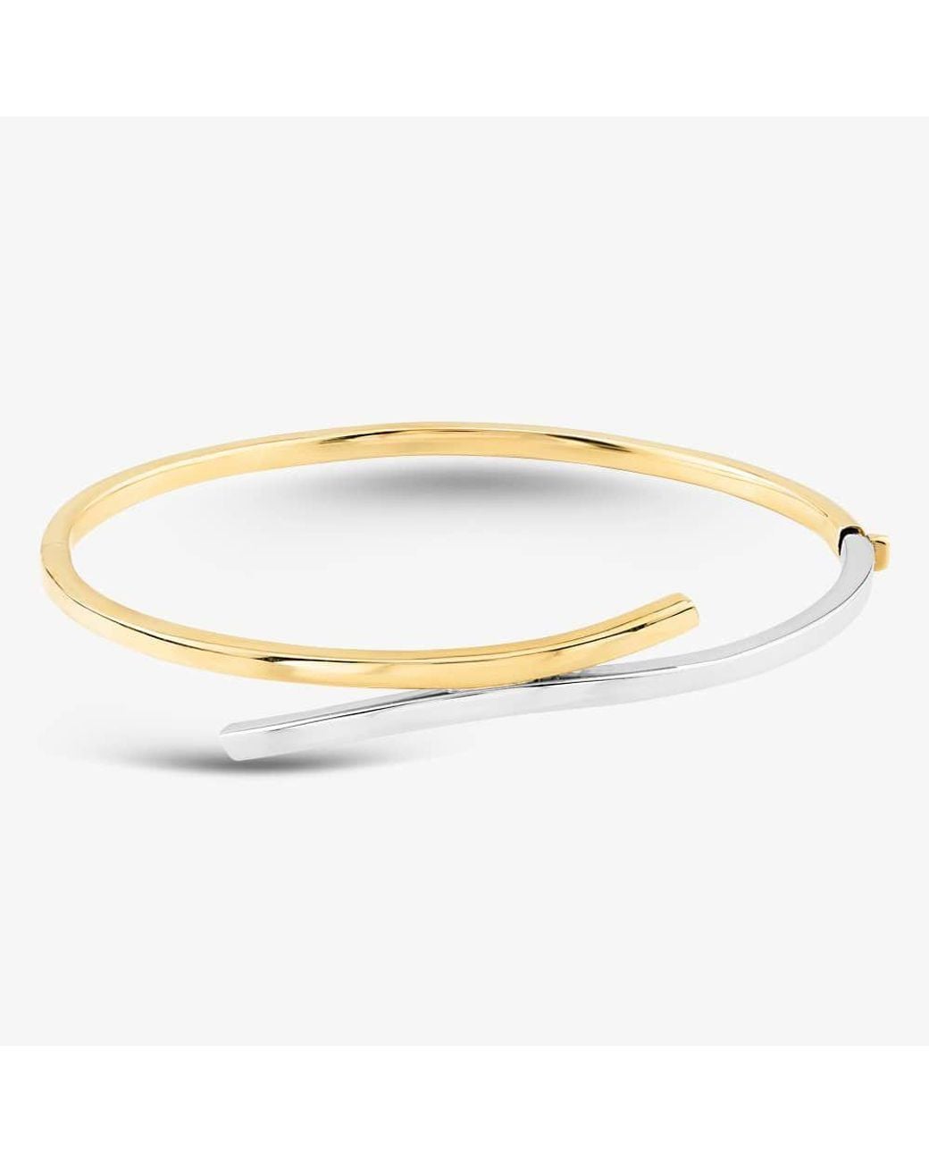 T.H.Baker Metallic 9Ct Two Colour Crossover Bangle Bn488