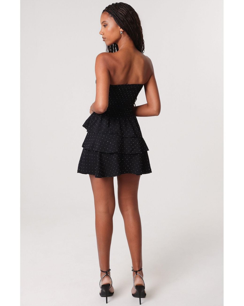 Pink Vanilla Black Diamante Rara Skirt Dress